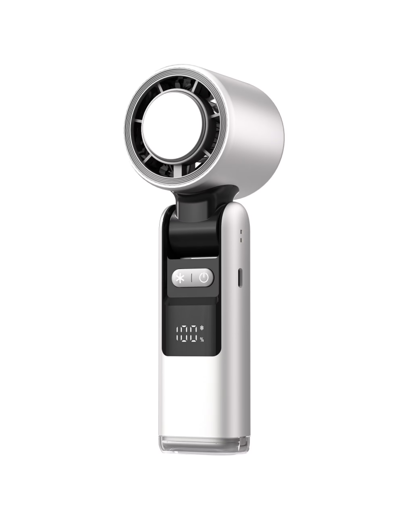 Portable Handheld TurboFan, 3 IN 1 Mini Hand Fan with 4000mAh Battery Operated, Upto 10 Working Hours, 5 Gear Wind