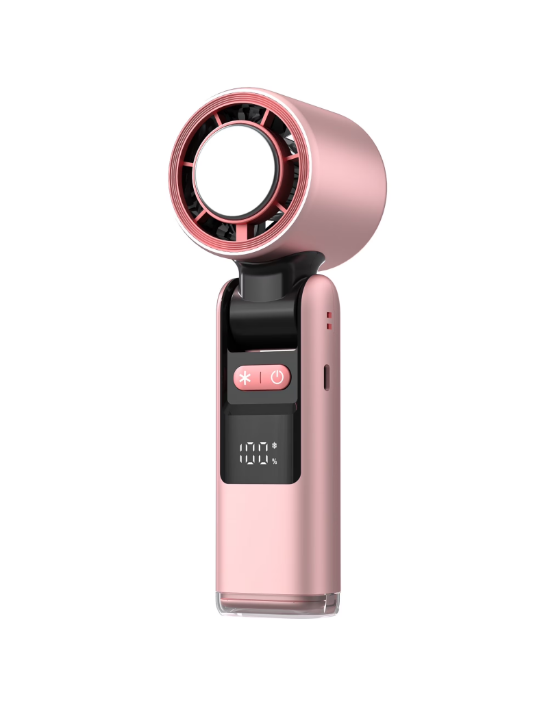 Portable Handheld TurboFan, 3 IN 1 Mini Hand Fan with 4000mAh Battery Operated, Upto 10 Working Hours, 5 Gear Wind