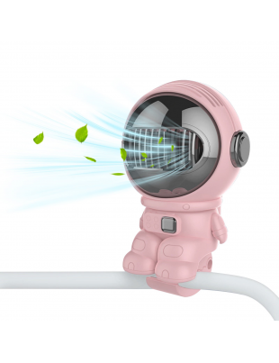 High-powered Stroller Fan for Babies - Rechargeable Portable Handheld Space Astronaut Fan