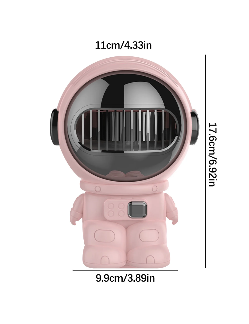 High-powered Stroller Fan for Babies - Rechargeable Portable Handheld Space Astronaut Fan