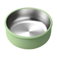304 Stainless Steel Baby Bowl 2 In 1 Heat Bowl with Removable Silicone Shell Toddler Bowls Kids Anti Scald Snack Container for Food Feeding, Leak Proof Small Part Dishwasher Safe
