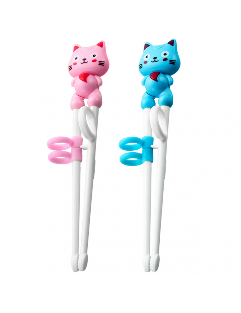 Educational Kids Chopsticks, 2 Pairs of Reusable, Easy-to-Use, Cute Animal-Shaped Training Chopsticks for Children