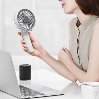 Handheld Mini Fan, Foldable USB Rechargeable Small Pocket Fan, Battery Operated Cooling Fan for Travel Indoor Outdoor, White