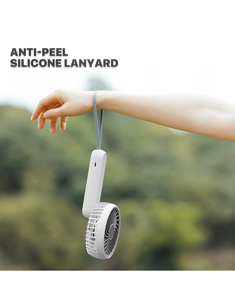 Handheld Mini Fan, Foldable USB Rechargeable Small Pocket Fan, Battery Operated Cooling Fan for Travel Indoor Outdoor, White