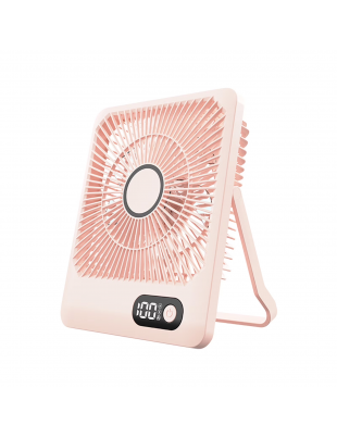 Portable Fan,Desk Fan,Digital Display Five Speed Desktop Small Fan USB Charging Portable Home Mini Desktop Small Fan Can Be Wall Mounted High Wind Power Large Capacity Fan for Summer Travel