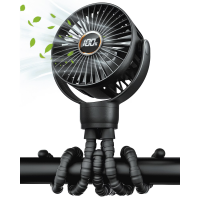 Portable Baby Stroller Fan,Clip on Fan for Stroller and Car Seat, Safe and Quiet,4000mAh, 3-Speed Adjustable