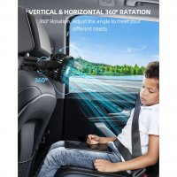 Portable Baby Stroller Fan,Clip on Fan for Stroller and Car Seat, Safe and Quiet,4000mAh, 3-Speed Adjustable