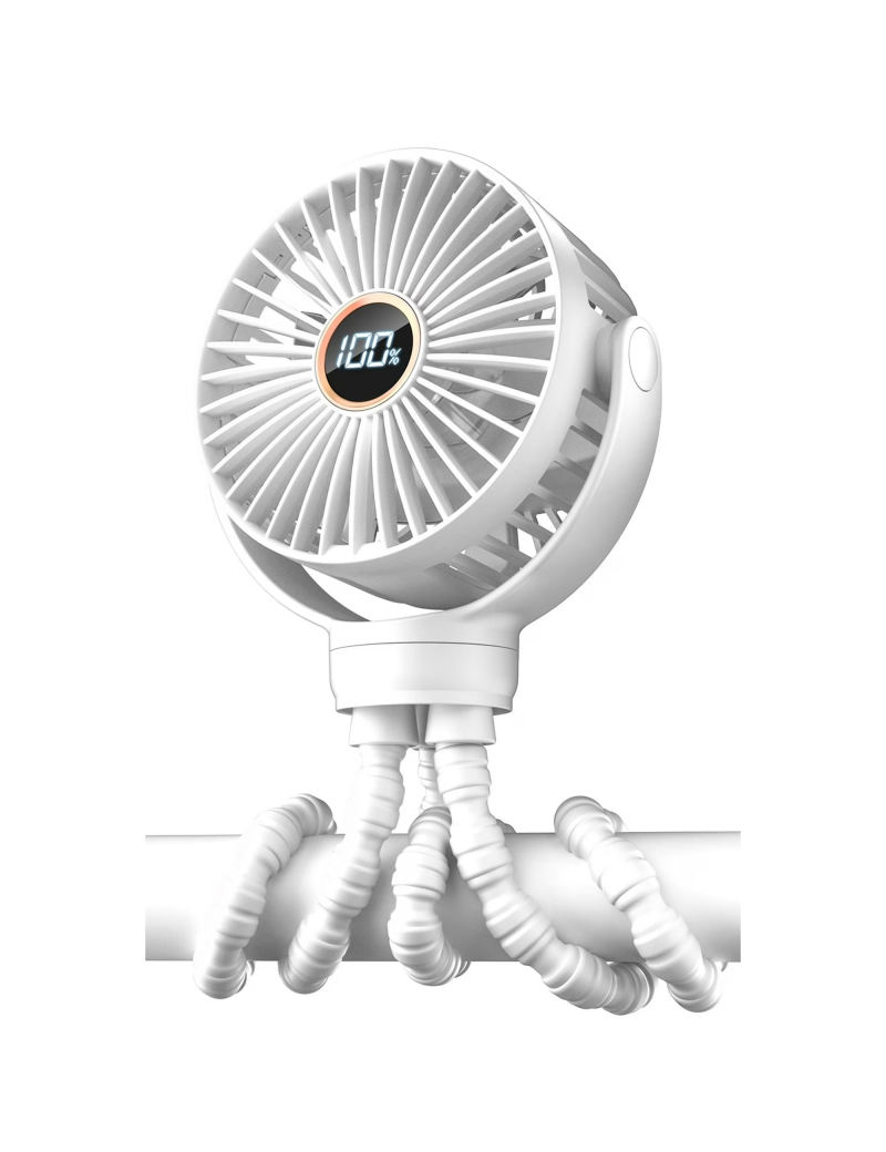 Portable Baby Stroller Fan,Clip on Fan for Stroller and Car Seat, Safe and Quiet,4000mAh, 3-Speed Adjustable