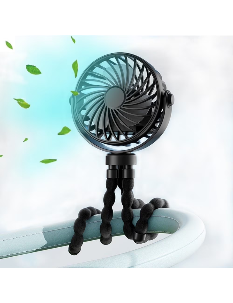 Portable Baby Stroller Fan - Personal Handheld Fan for Car Seat Crib Treadmill Travel